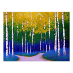 Golden Canopy – A Woodland Landscape       Poster