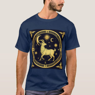 Golden Capricorn horoscope lovers, spiritual seeke T-Shirt
