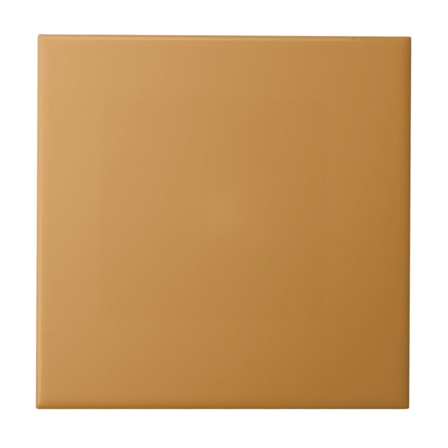 Golden Caramel Solid Colour | #cf8e40 Tile (Front)