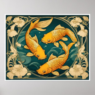 Golden Carp Archival Print
