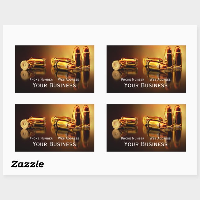 Golden Cartidges Business Card Rectangular Sticker (Sheet)