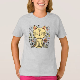 Golden Cat   Elegant Cat Art T-Shirt