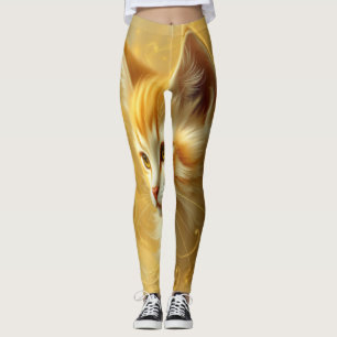 Golden cat leggings