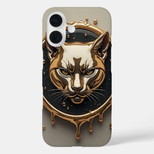 Golden Cat Luxurious portrait🐈 iPhone 16 Case