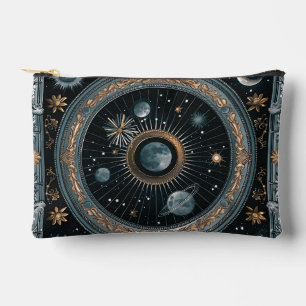Golden Celestial Moon Orbit with Ornate Astral Accessory Pouch