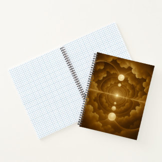 Golden Celestial Spiral Notebook