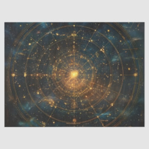 Golden Celestial Star Map (3) Tissue Paper