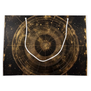 Golden Celestial Star Map (5) Large Gift Bag