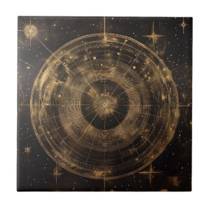 Golden Celestial Star Map (5) Tile