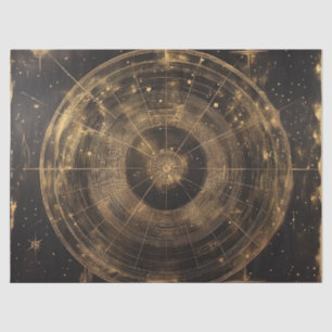 Golden Celestial Star Map (5) Tissue Paper