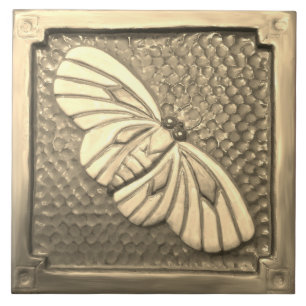 Golden Ceramic Tile Craftsman Moth 