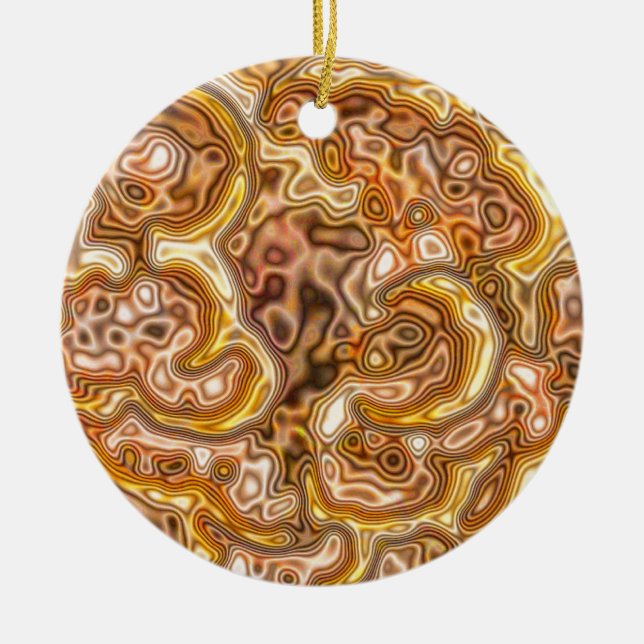 GOLDEN CERAMIC TREE DECORATION (Front)