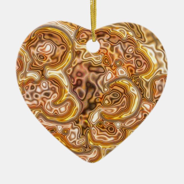 GOLDEN CERAMIC TREE DECORATION (Front)