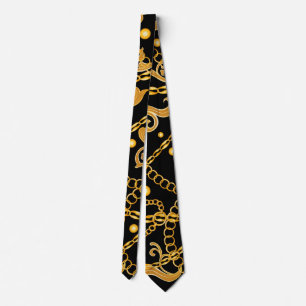 Golden Chain Classy Pattern Tie