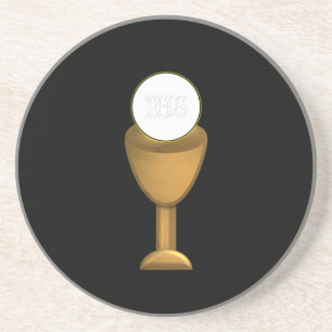 Golden Chalice and Host - Holy Communion Coaster