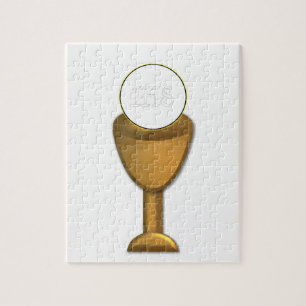 Golden Chalice and Host - Holy Communion Jigsaw Puzzle