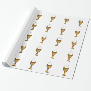 Golden Chalice and Host - Holy Communion Wrapping Paper