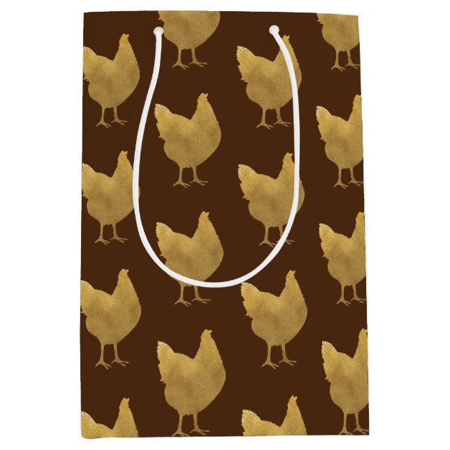 Golden Chickens Medium Gift Bag (Front)