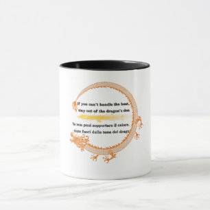 Golden Chinese Dragon Bilingual Mug