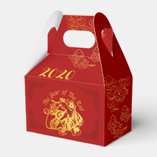 Golden Chinese Paper-cut Rat Year 2020 GFB Favour Box