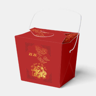 Golden Chinese Paper-cut Rat Year 2020 TOFB Favour Box