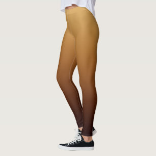 Golden Chocolate Brown Warm Colours Leggings