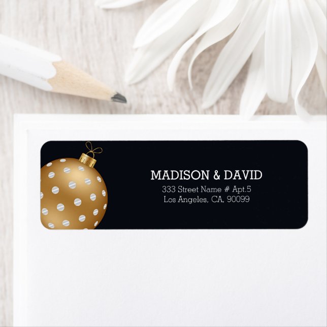 Golden Christmas Ball Label (Insitu)