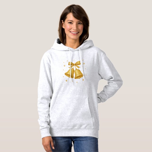 Golden Christmas Bells Hoodie (Front Full)