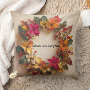 "Golden Christmas Cheer" Cushion