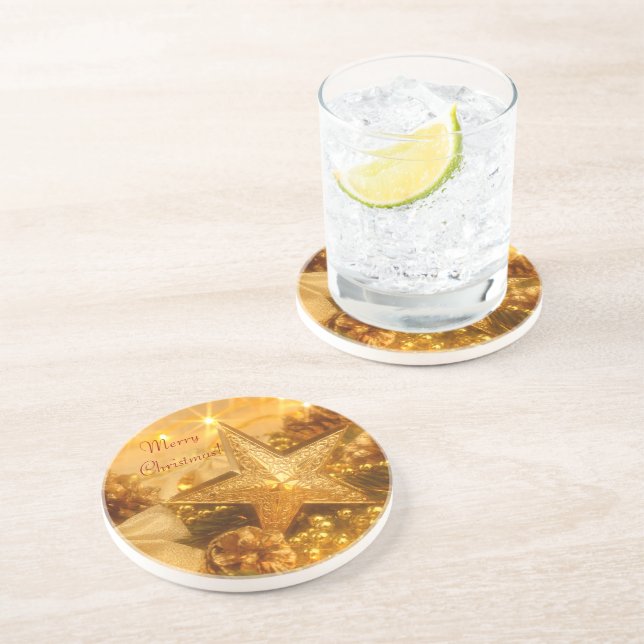 "Golden Christmas" Coaster (Side)