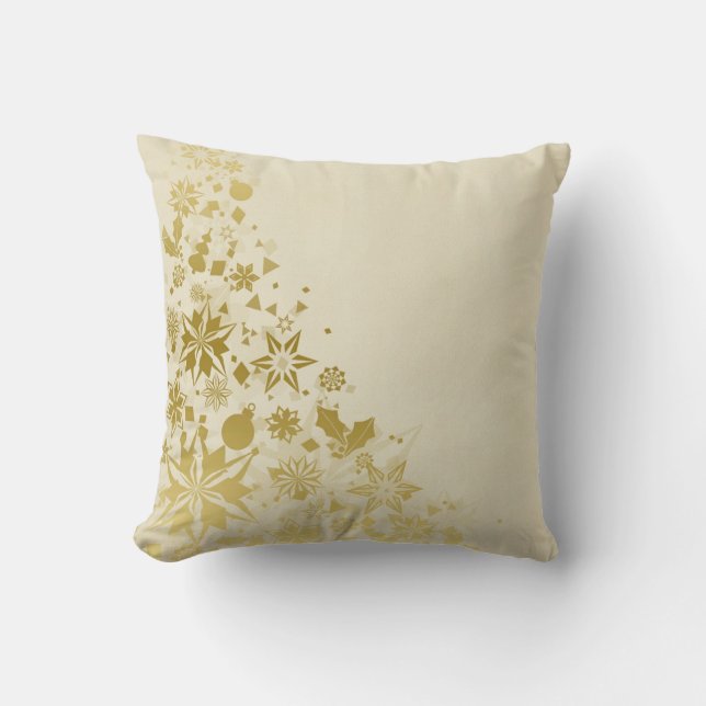 Golden Christmas Cushion (Front)