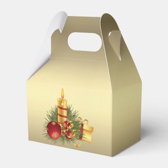 Golden Christmas Favour Box (Front Side)