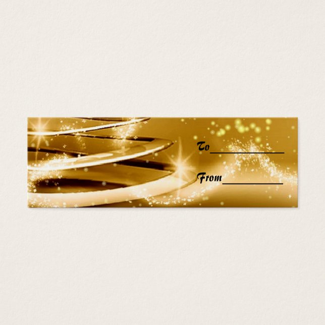 Golden Christmas Gift Tag (Front)