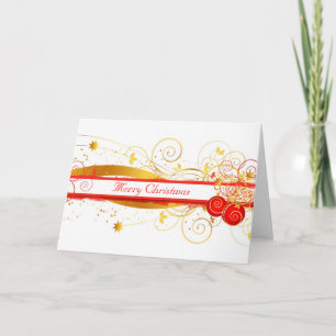 Golden  Christmas greeting card