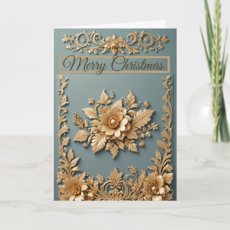 Golden Christmas Greeting Card
