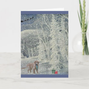 Golden Christmas Holiday Card