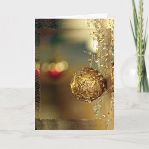 Golden Christmas Holiday Card