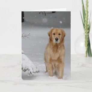 Golden Christmas Holiday Card