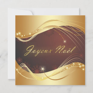 Golden Christmas motive with red background... Holiday Card
