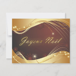 Golden Christmas motive with red background... Holiday Card
