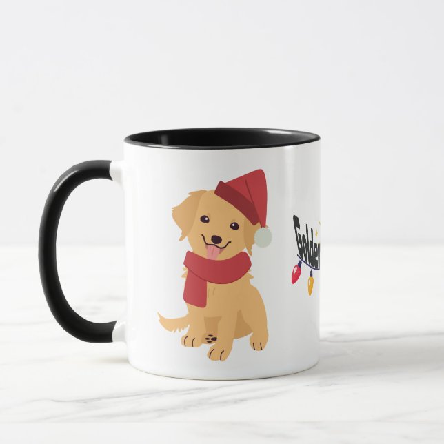 Golden Christmas Mug (Left)