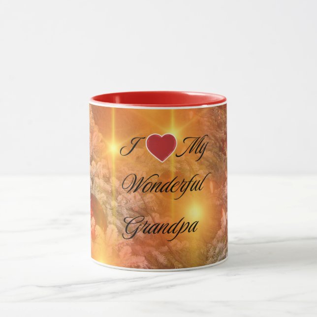 Golden Christmas Mug for Grandpa (Center)