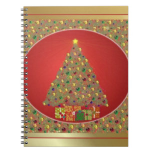 Golden Christmas Notebook
