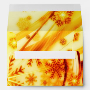 Golden Christmas Snowflakes Envelope