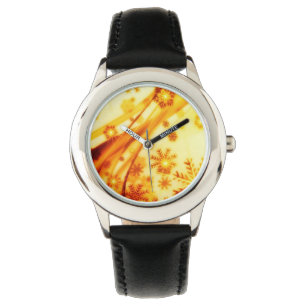 Golden Christmas Snowflakes Watch