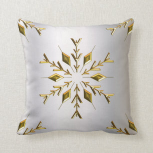 Golden Christmas Stars Cushion