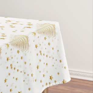 Golden Christmas Tablecloth