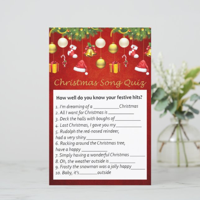 Golden christmas toys christmas song quiz game (Standing Front)