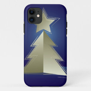 Golden Christmas tree iPhone 11 Case