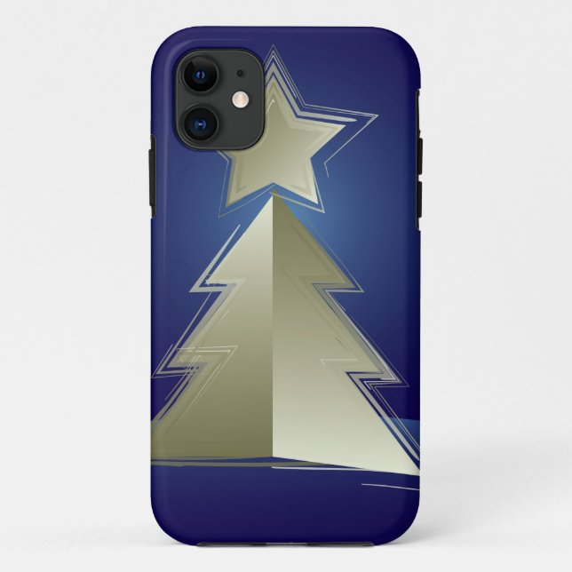 Golden Christmas tree Case-Mate iPhone Case (Back)